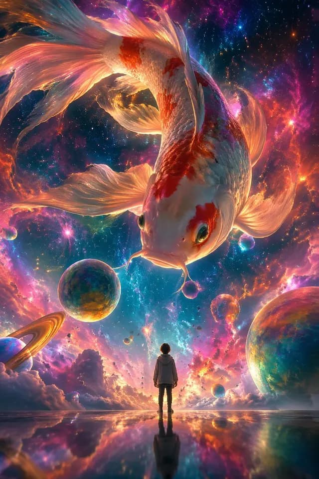 超现实主义锦鲤鱼插图 preview image 1