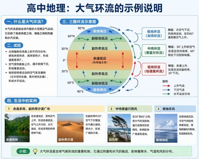 Educational Infographic on Atmospheric Circulation preview image 1