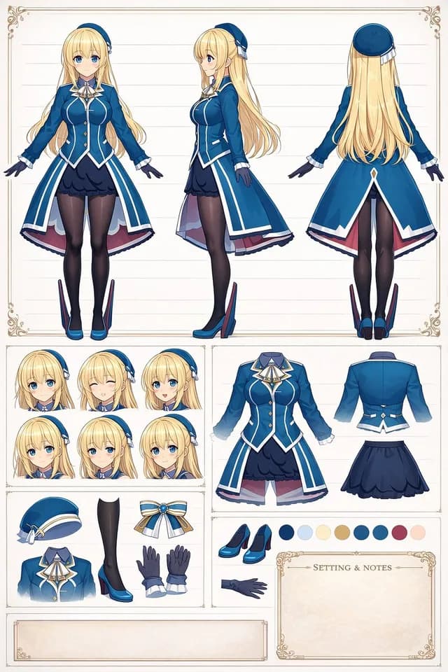 动漫角色设计参考表 preview image 1