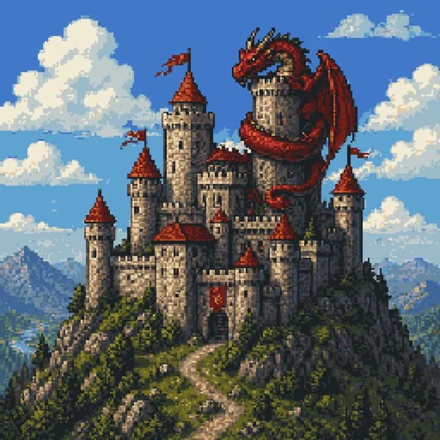 像素艺术龙城堡 preview image 1