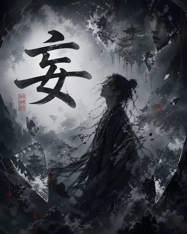 中国书法黑暗幻想海报 preview image 1