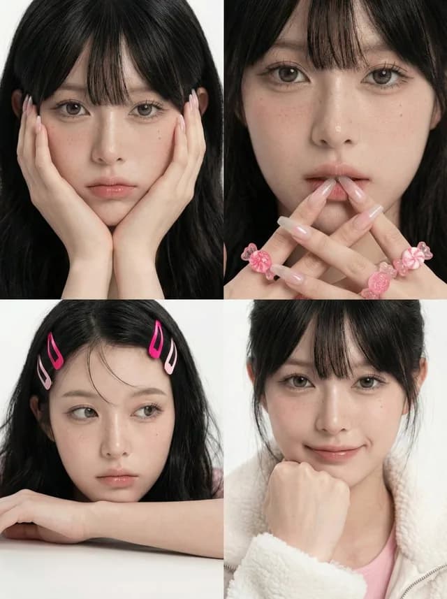 2x2 美女肖像拼贴 preview image 1
