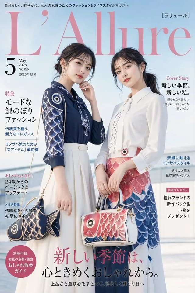 日本鲤鱼旗时尚杂志封面 preview image 1