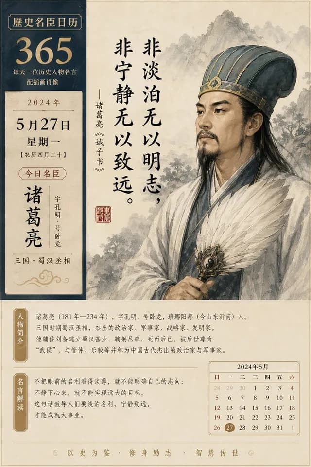 历史人物日历提示词 preview image 1