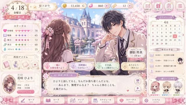 粉彩乙女游戏UI设计稿 preview image 1