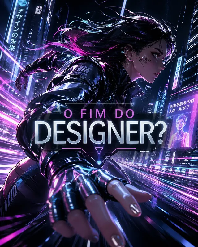 赛博朋克设计师辩论海报 preview image 1