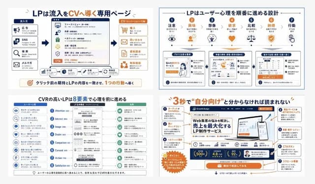 日式LP转化信息图网格 preview image 1