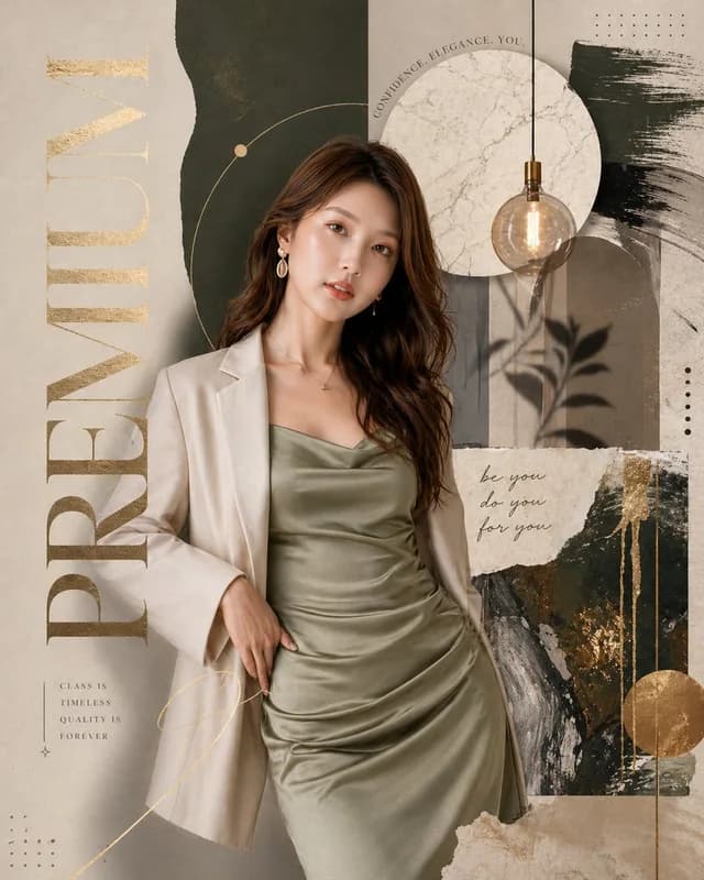 奢华时尚编辑杂志海报 preview image 1