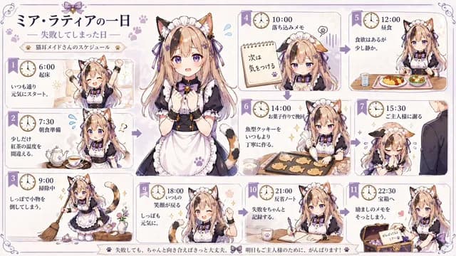 猫女仆每日时间表信息图 preview image 1