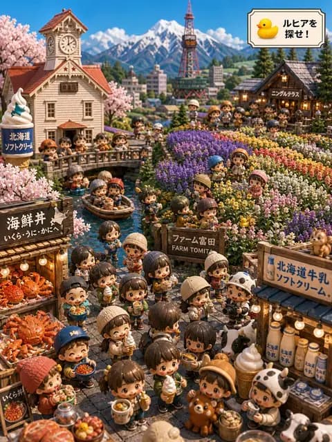 北海道隐藏鸭子旅行拼图 preview image 1