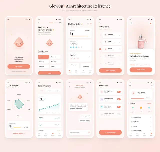 GlowUp 应用程序 UI 板 preview image 1