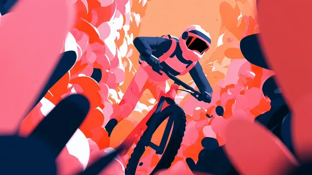 电影花卉山地自行车手 preview image 1