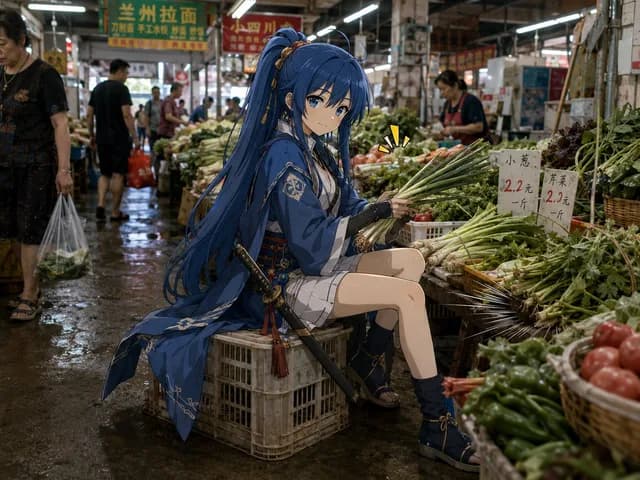 菜市场的动漫女剑客 preview image 1