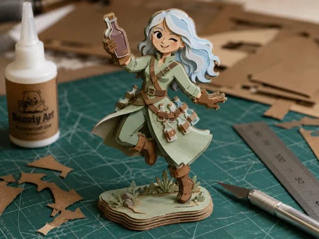 分层纸艺炼金术士手办 preview image 1
