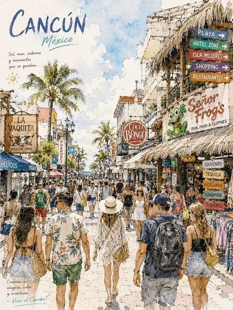 水彩旅行海报 preview image 1