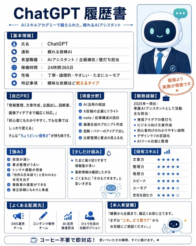 幽默的人工智能简历生成器 preview image 1