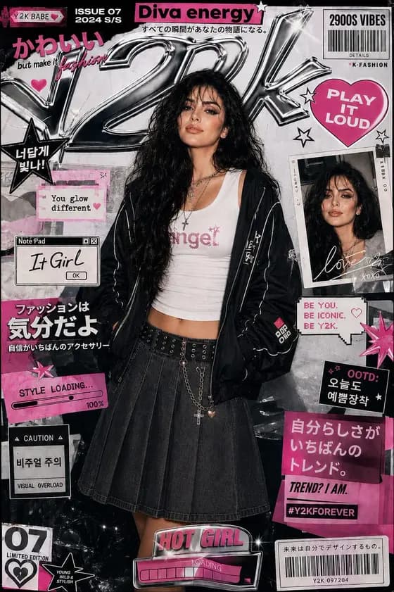 Y2K 风格 K-Fashion 海报 preview image 1