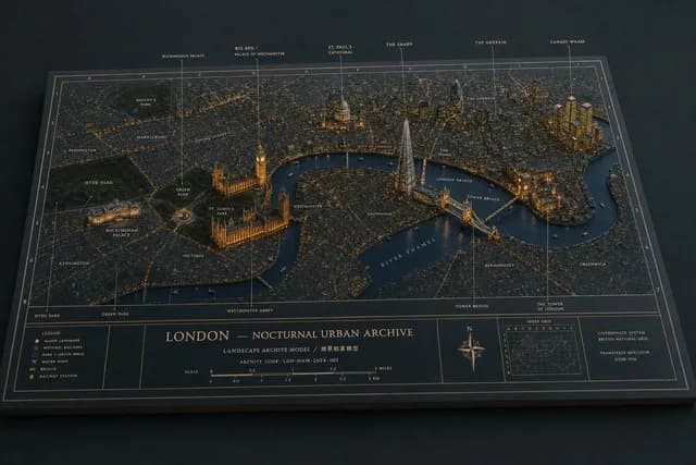 伦敦夜间城市档案馆立体模型 preview image 1