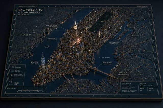 纽约之夜档案馆立体模型 preview image 1