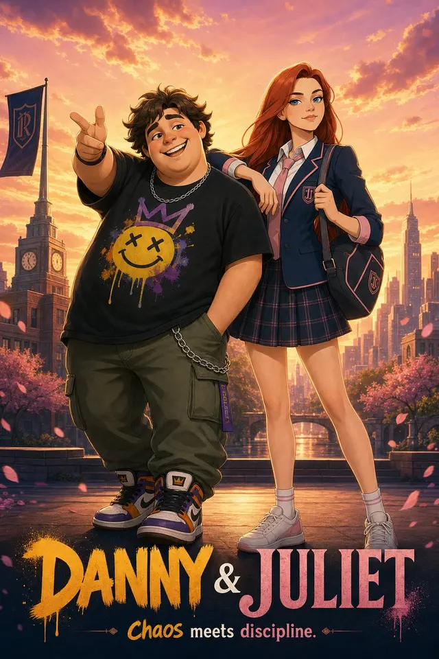 动漫二人组学校海报 preview image 1