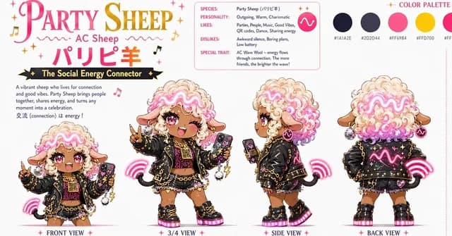 派对羊角色设计表 preview image 1