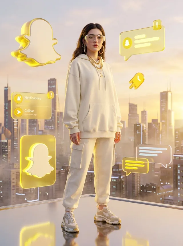 奢华Snapchat霓虹时尚肖像 preview image 1