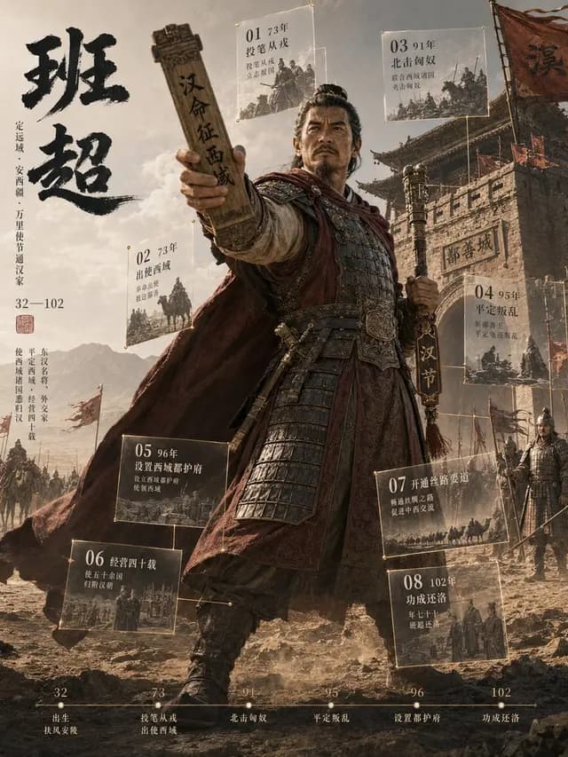 3D中国历史人物档案海报 preview image 1