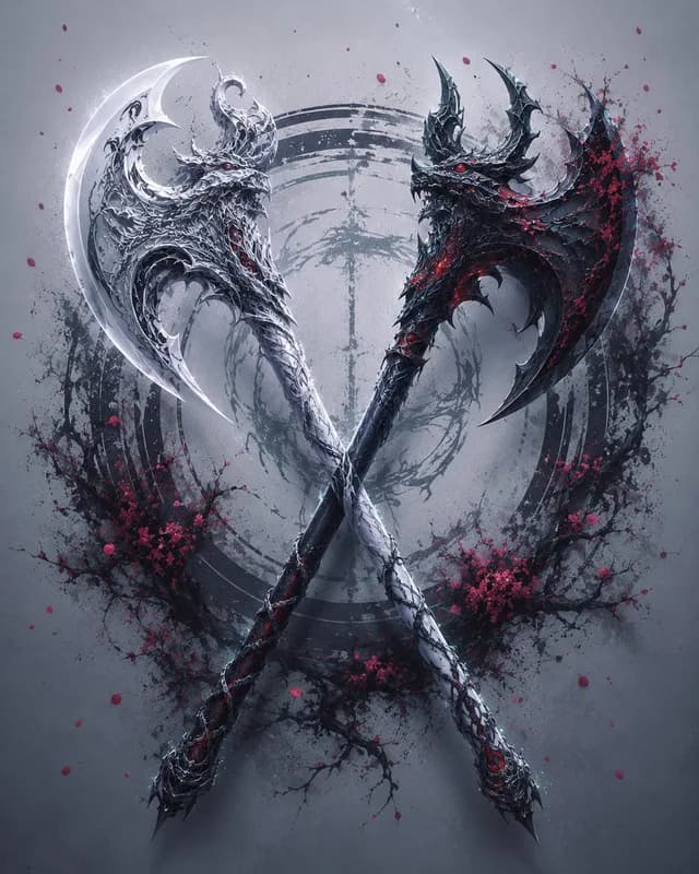Crossed Eastern Dark Fantasy Polearms preview image 1