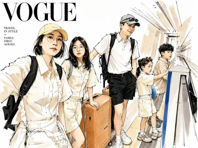 时尚风格水彩旅行插画 preview image 1