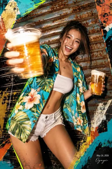 热带啤酒派对海报 preview image 1
