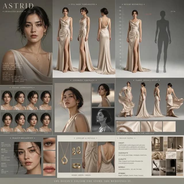 Cinematic Character Design Board preview image 1