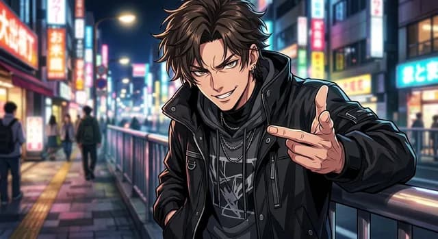 霓虹动漫街头肖像 preview image 1