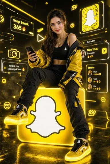 霓虹灯 Snapchat 影响者肖像 preview image 1