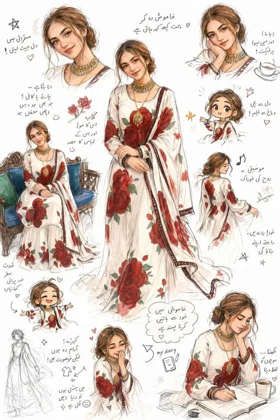 乌尔都语艺术素描角色研究 preview image 1