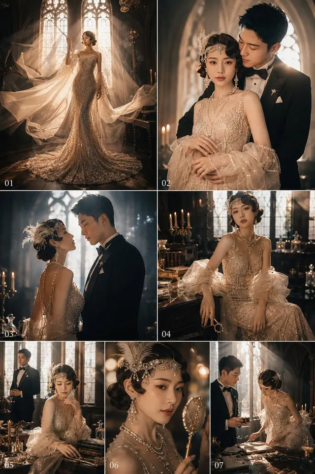 Gatsby Style Art Deco Wedding Photos preview image 1