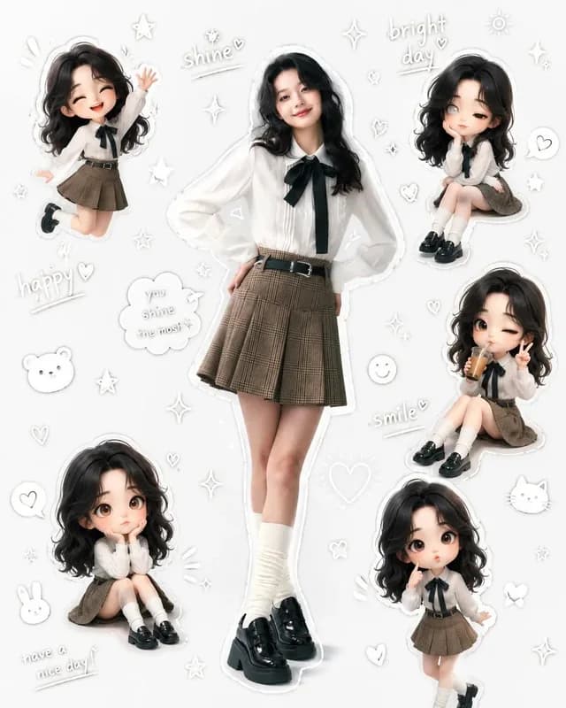 可爱风校园少女美学拼贴 preview image 1