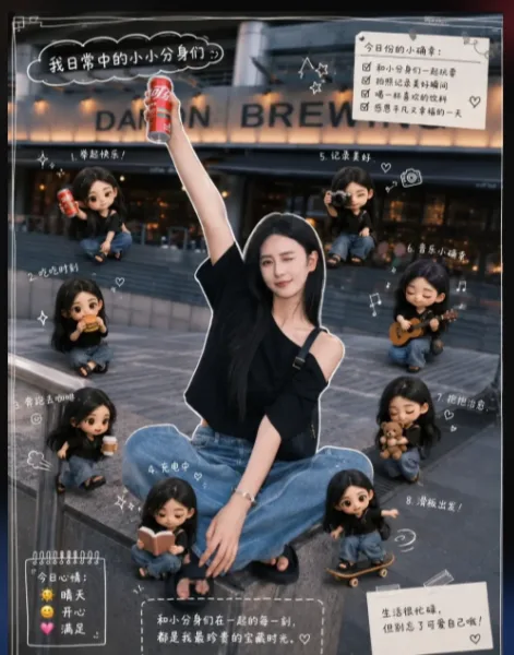 迷你克隆咖啡馆自拍合成 preview image 1
