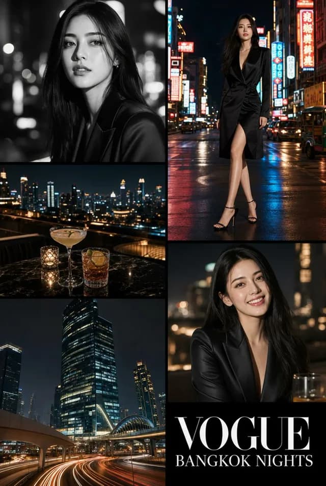 《Vogue》曼谷之夜拼贴画 preview image 1