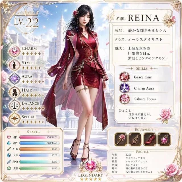 高级 RPG 角色卡 UI preview image 1