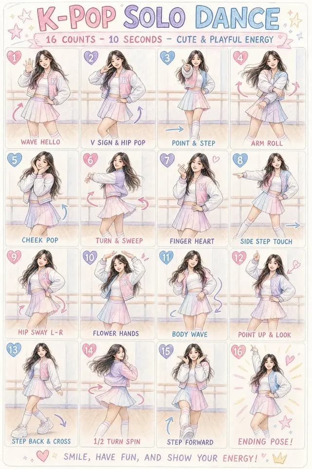 韩国流行舞蹈编排信息图 preview image 1
