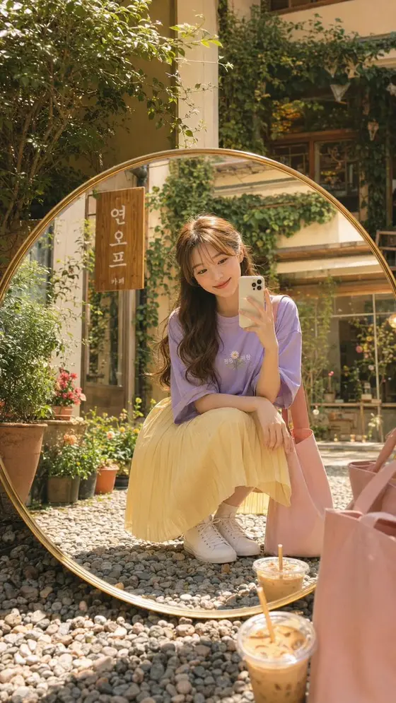 柯达 Portra 胶片风格镜面自拍 preview image 1