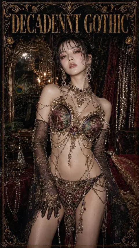 Decadent Gothic Boudoir Poster preview image 1