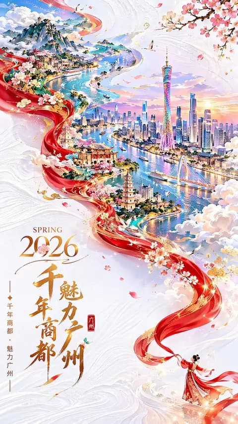 广州春节双重曝光海报 preview image 1