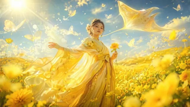 超现实的低角度花卉肖像 preview image 1