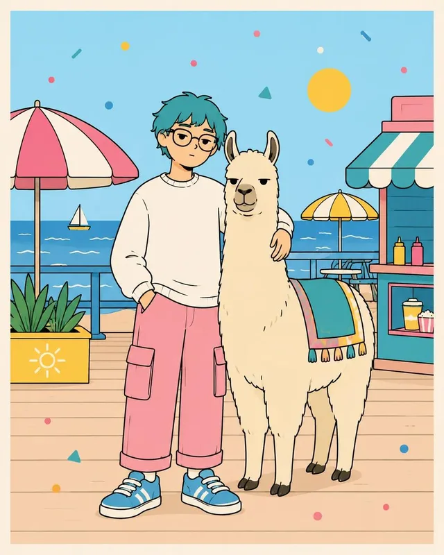 可爱粉彩涂鸦文具艺术 preview image 1