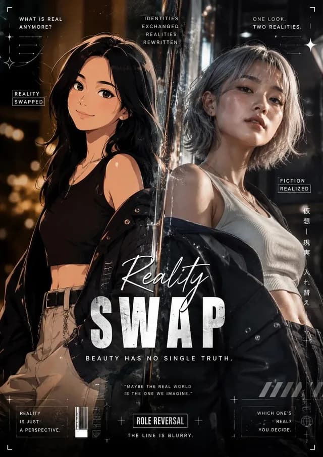 现实与虚构角色互换海报 - 1 preview image 1