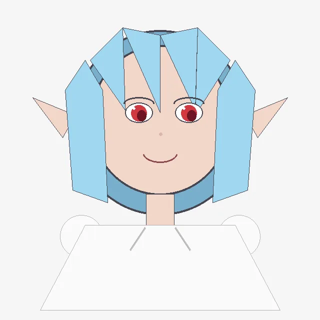 粗制几何蓝发精灵女孩 preview image 1