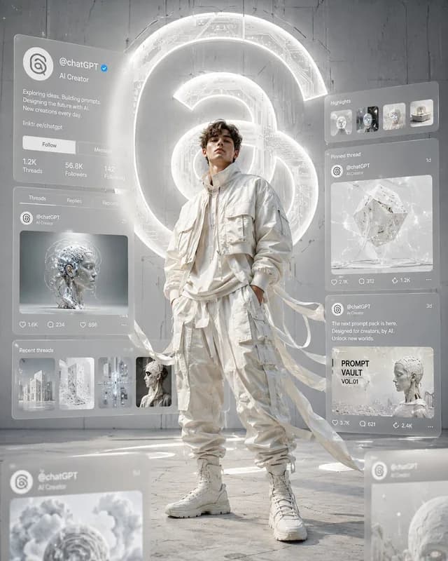 线程单色科技服装艺术品 - 1 preview image 1