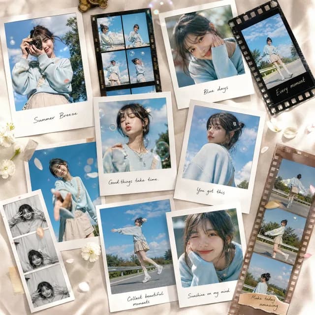 豪华夏季宝丽来运动拼贴 preview image 1