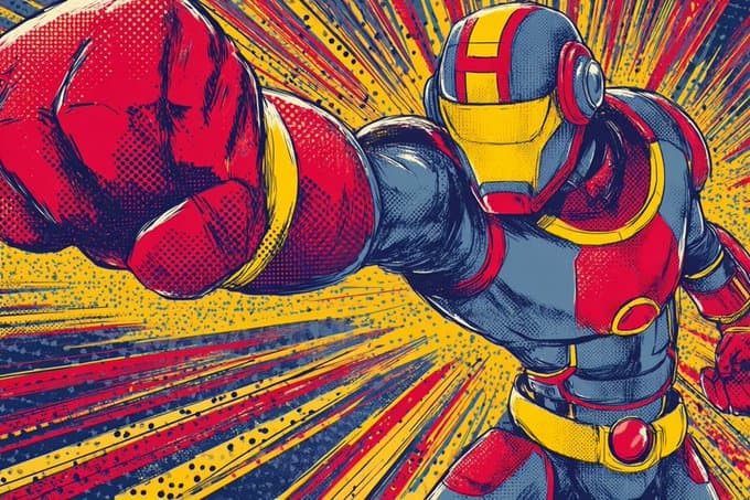 Retro comic-style cartoon illustration